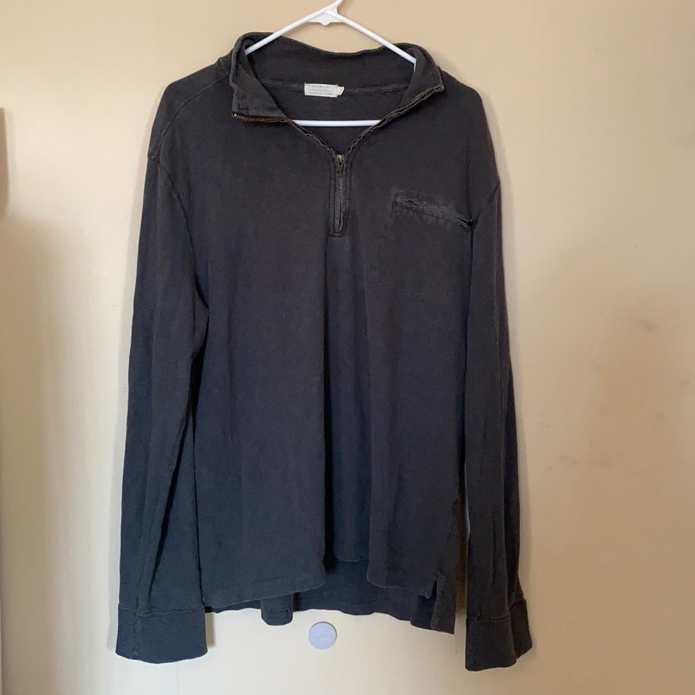 JCREW Mens Ringspun Jersey Quarterzip